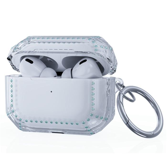 A-One Brand - Airpods Pro 2 Skal Rhinestone Shockproof - Clear
