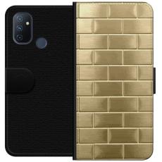 iSecrets - Pl&aring;nboksfodral till OnePlus Nord N100 med Gyllene Murstenar