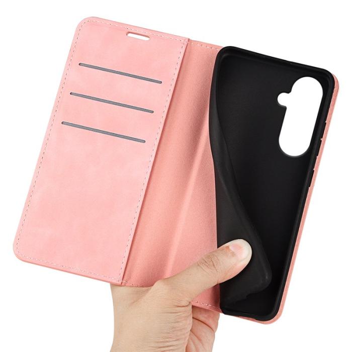 OEM - Plånboksfodral för Samsung Galaxy S26 Plus Konstläder - Rosa