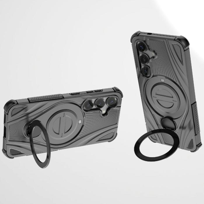 OEM - Mobilskal för Samsung Galaxy S26 Magnetiskt Kickstand TPU PC - Svart