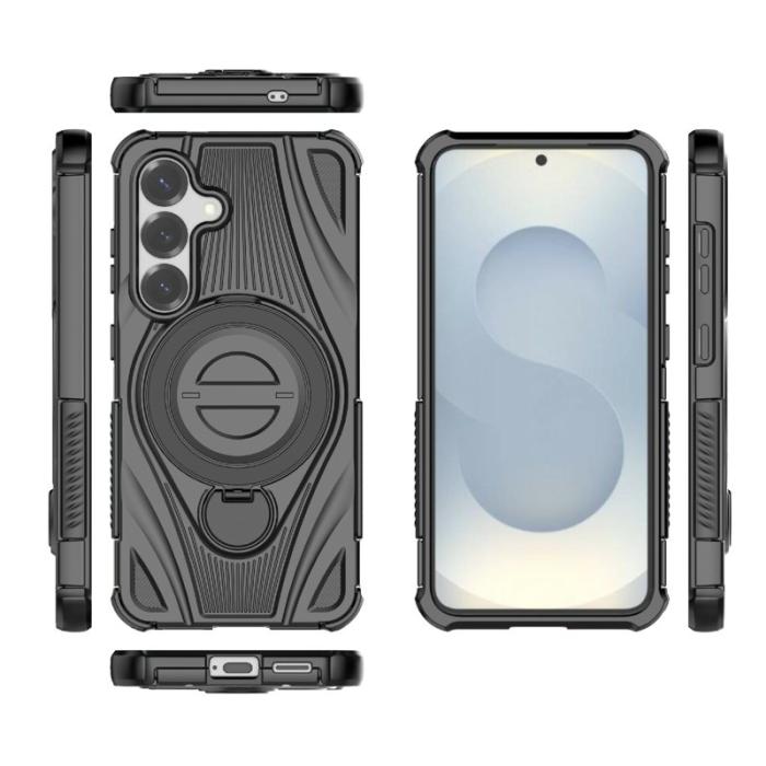 OEM - Mobilskal för Samsung Galaxy S26 Magnetiskt Kickstand TPU PC - Svart