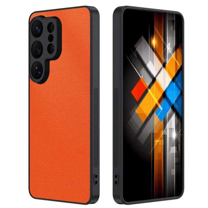 OEM - Mobilskal för Samsung Galaxy S26 Ultra Konstläder PC + TPU - Orange