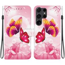 OEM - Pl&aring;nboksfodral f&ouml;r Samsung Galaxy S26 Ultra Konstl&auml;der - Rosa fj&auml;ril