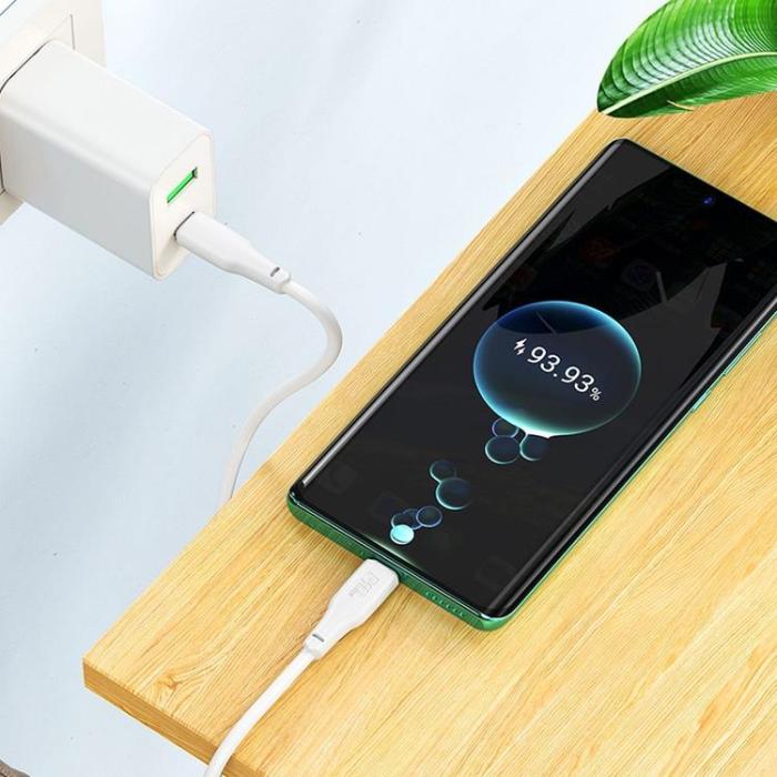 Hoco - Hoco USB-C till USB-C 100W 2m 3A Kabel X93 - Vit