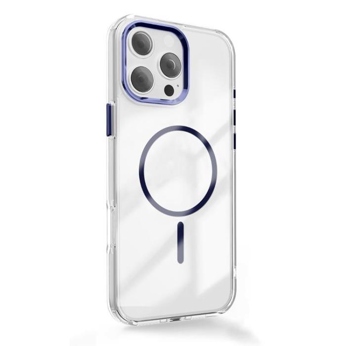 OEM - iPhone 15 Pro Mobilskal MagSafe Clear Thin - Blå