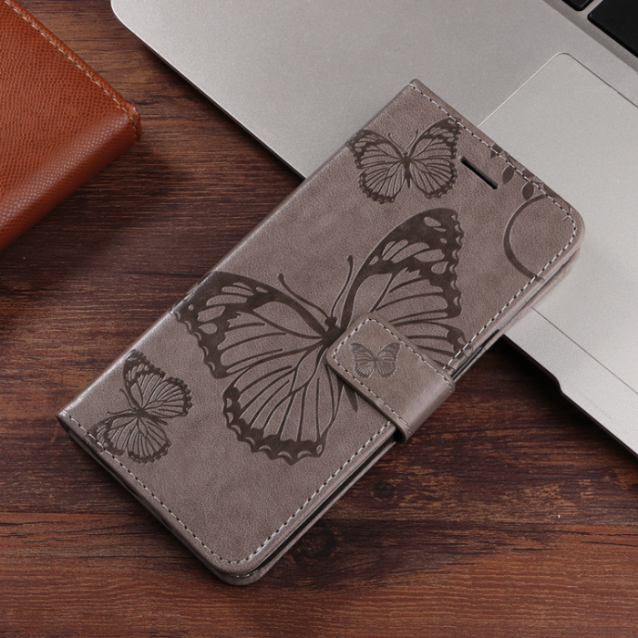 A-One Brand - OnePlus 15 5G Konstläder Plånboksfodral Floral Butterfly Imprinted