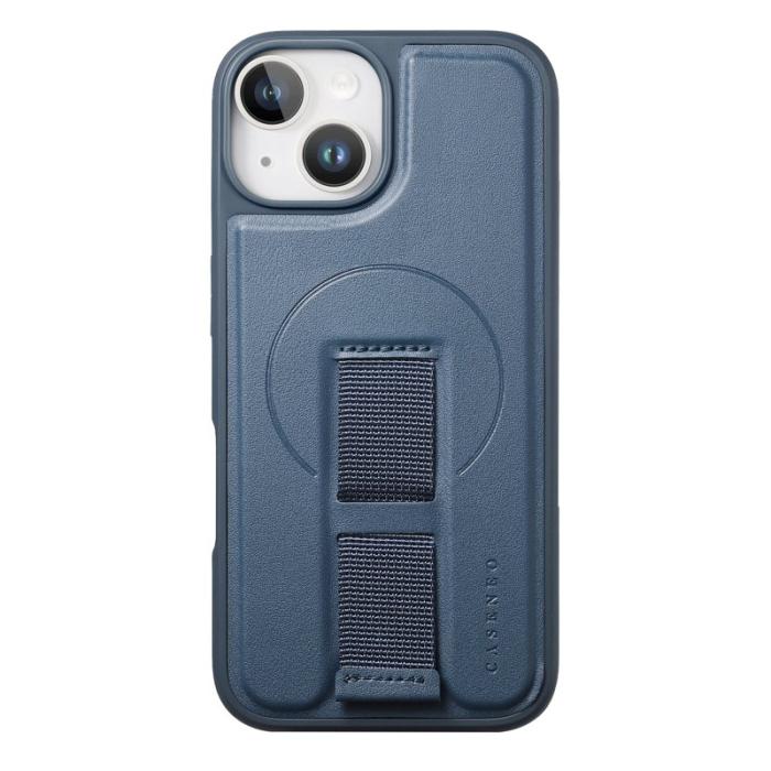CASENEO - CASENEO iPhone 15 Plus / 14 Plus Fodral - KonstLäder + PC - Blå
