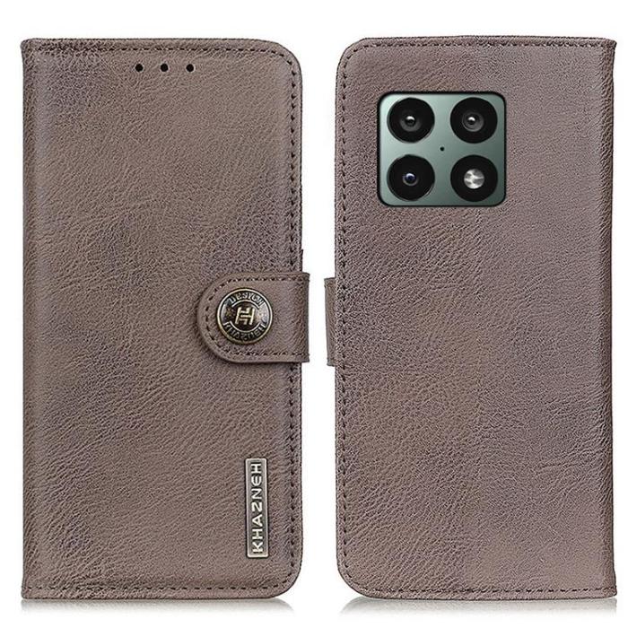 KHAZNEH - KHAZNEH OnePlus 10 Pro 5G Plånboksfodral Magnetic Flip - Grå