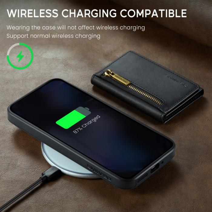 DG.MING - DG.MING Serie Mobilskal till Google Pixel 9 Pro XL Konstläder Magnetisk Svart