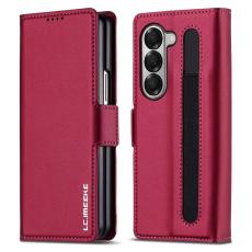 LC.imeeke - LC.IMEEKE L1 f&ouml;r Samsung Galaxy Z Fold5 Pl&aring;nboksfodral Konstl&auml;der - R&ouml;d
