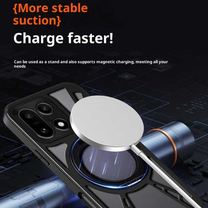 A-One Brand - OnePlus 15 Mobilskal MagSafe Silikon Hollow Kickstand - Silver