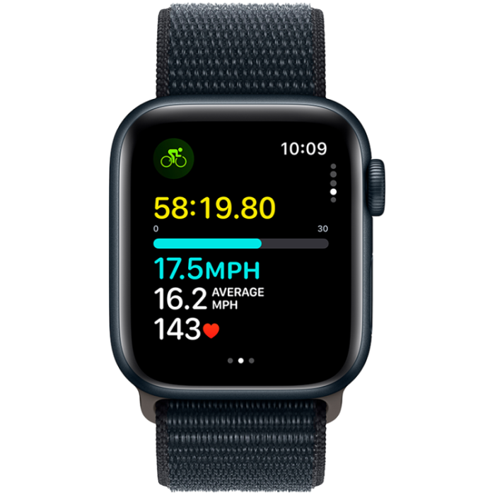 Apple - Apple Watch SE GPS 40mm Midnight Sport Loop