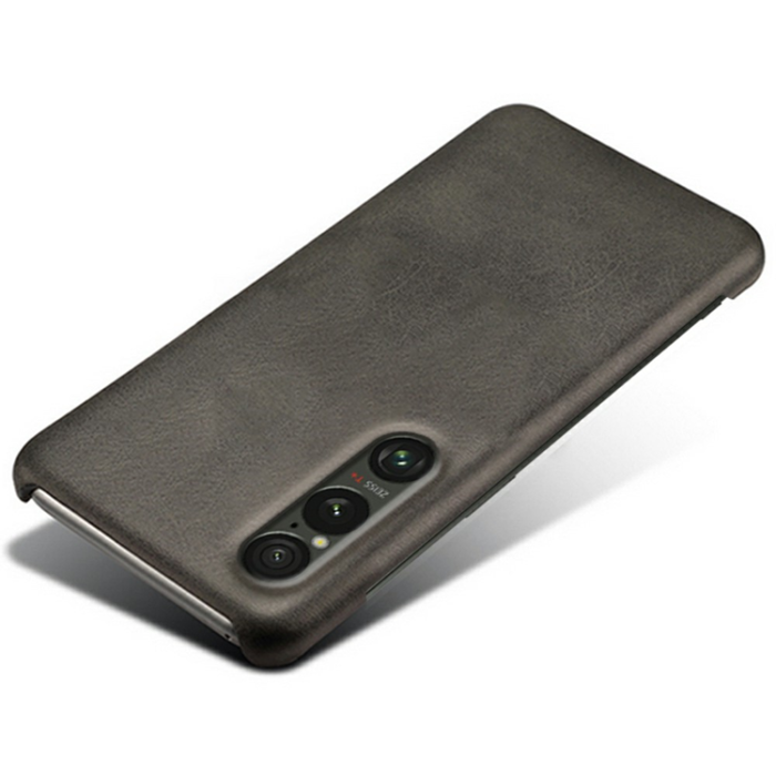 A-One Brand - Sony Xperia 1 VII Mobilskal Calfskin Texture PU-Läder - Svart