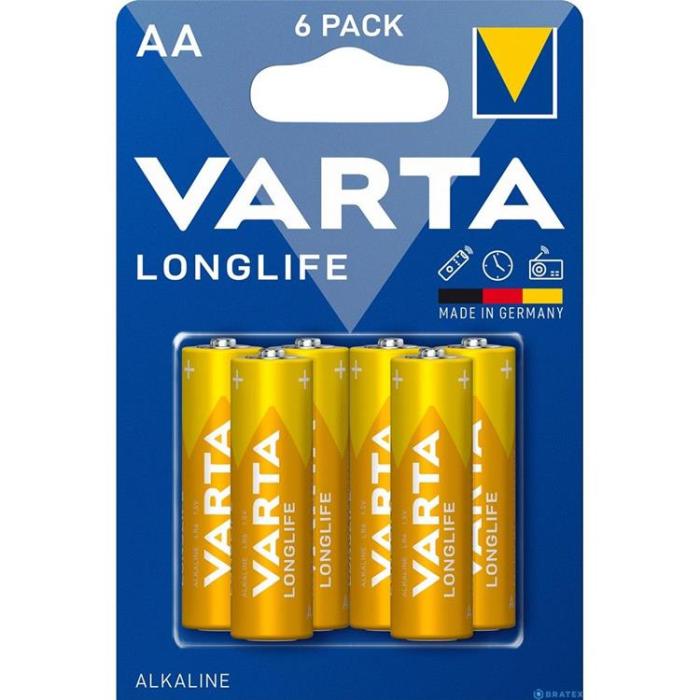 VARTA - Varta 6-st Alkaliskt Batteri R6 (AA) Longlife