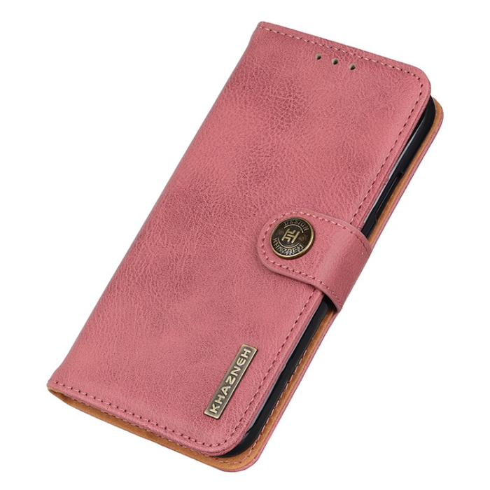 KHAZNEH - KHAZNEH Google Pixel 7A 5G Plånboksfodral Cowhide - Rosa