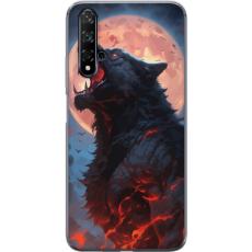 iSecrets - Genomskinligt Skal kompatibel med Huawei nova 5T med Ylande varg