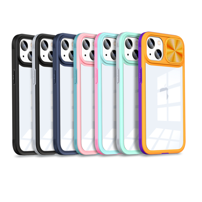 OEM - iPhone 14 Mobilskal 360 Kamera Slider - Svart