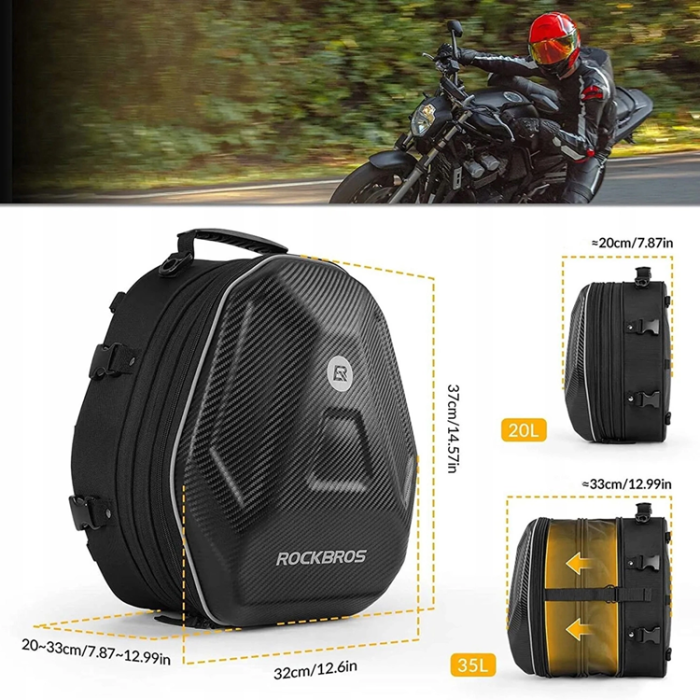 Rockbros - Rockbros Motorcykel Tankväska 35 L 30140026001 - Svart