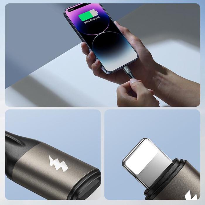 Joyroom - Joyroom USB-C till USB-A kabel Light-Speed 1.2m - Svart