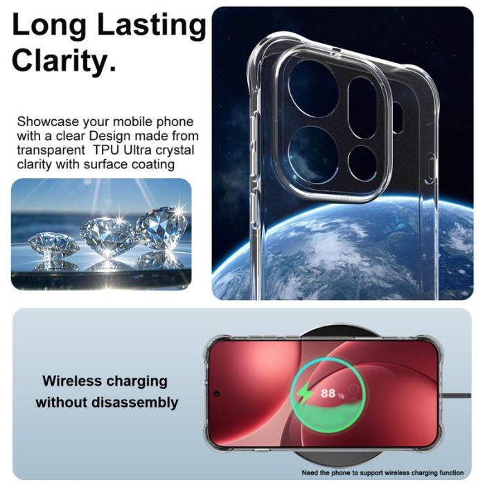 Imak - IMAK Mobilskal till Oppo Find X9 Pro 5G TPU Skydd - Vit