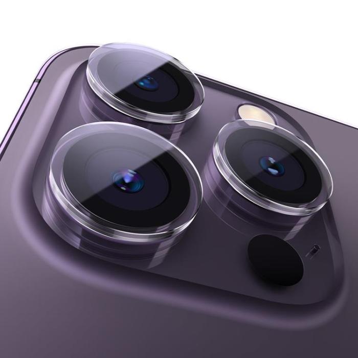 BASEUS - Baseus iPhone 14 Pro Max/Pro Max KameraLinsskydd i Härdat Glas
