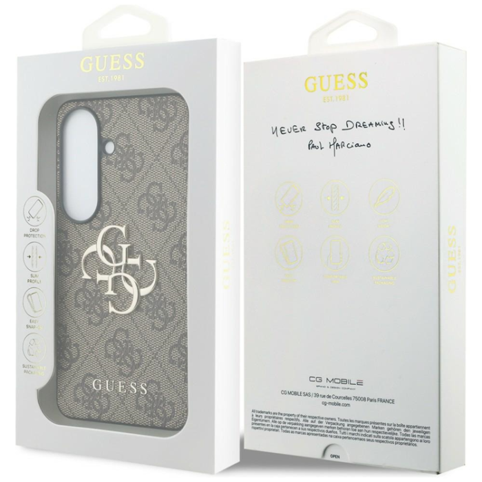 Guess - Guess Mobilskal För Galaxy S26 Plus MagSafe 4G Big Metal Logo - Brun