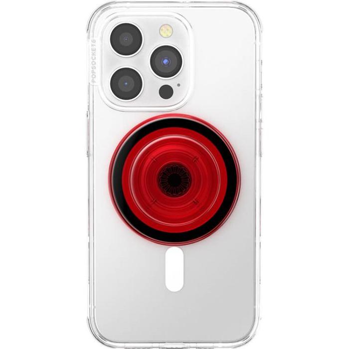 PopSockets - POPSOCKETS PopGrip för Magsafe - Danger Röd Transparent