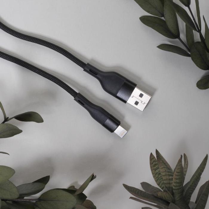 Maxlife - Maxlife USB Till Lightning 1m Kabel 2.4A MXUC-07 - Svart
