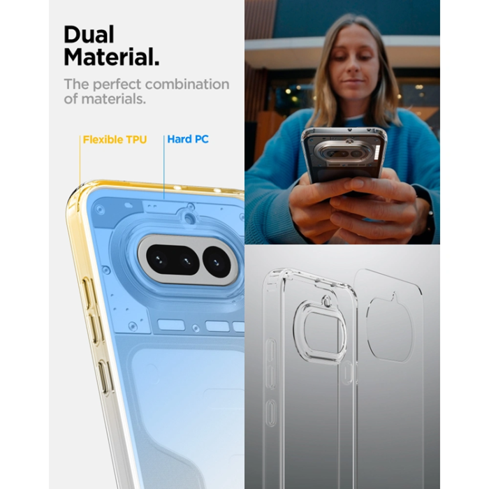Spigen - Spigen Mobilskal För Nothing Phone (4a) Ultra Hybrid - Crystal Clear