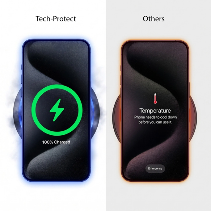 Tech-Protect - Tech-Protect Qi2.2 MagSafe Trådlös Laddare För iPhone/Apple Watch/AirPods