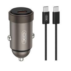 XO - XO Billaddare 30W USB-C PD med USB-C - USB-C Kabel CC70 Svart