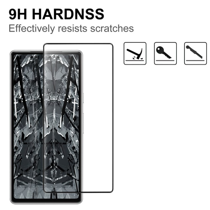 A-One Brand - [1-PACK] Google Pixel 8A Härdat Glas Skärmskydd - Svart