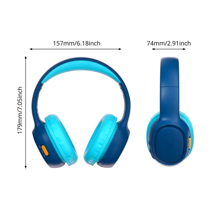 Tronsmart - Tronsmart Over-Ear Trådlösa Hörlurar till Barn Safe KH02 - Blå