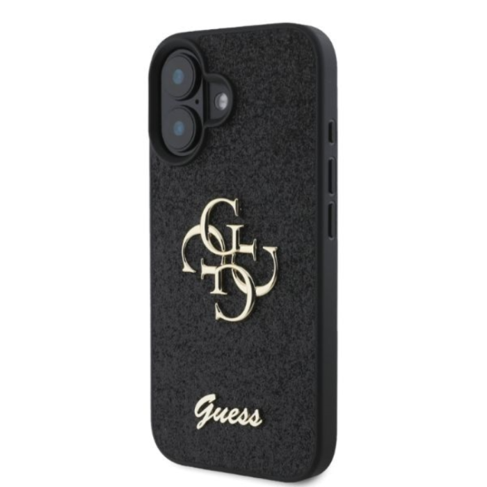 Guess - Guess iPhone 16 Mobilskal Fixed Glitter Big 4G - Svart