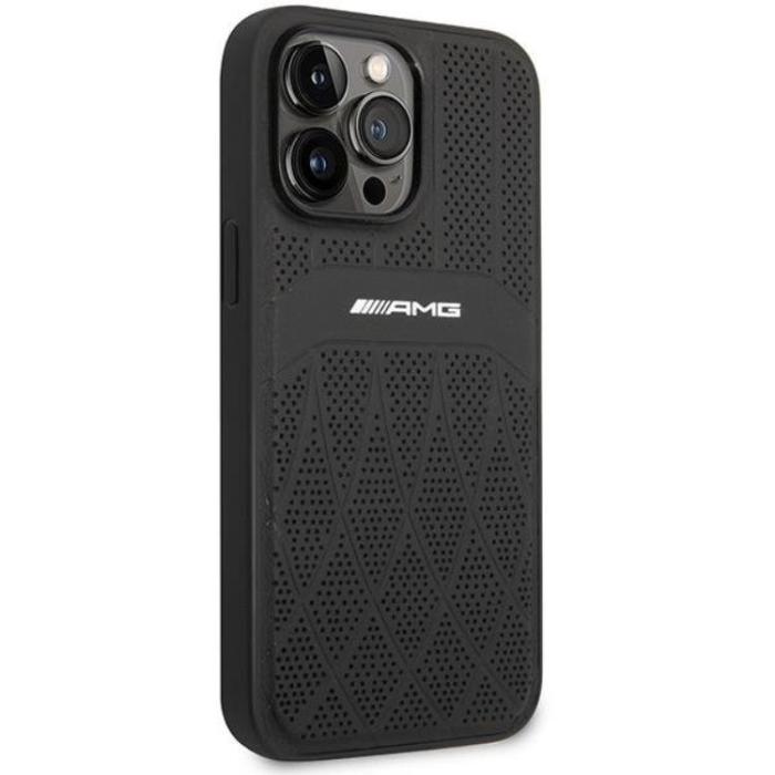 Mercedes - AMG iPhone 14 Pro Max Mobilskal Magsafe Läder Curved Lines