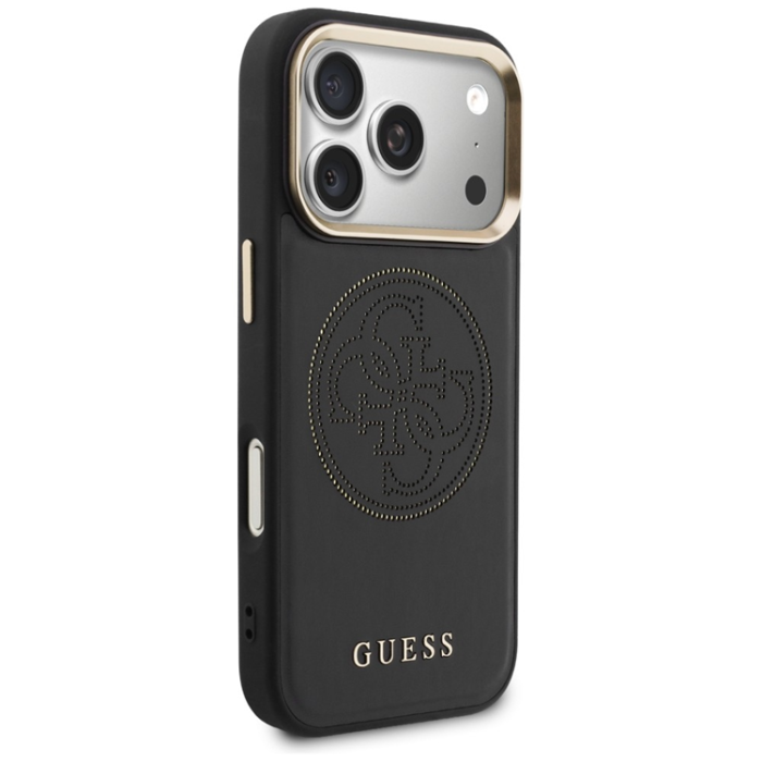 Guess - Guess Mobilskal För iPhone 17 Pro MagSafe Perforated 4G - Svart
