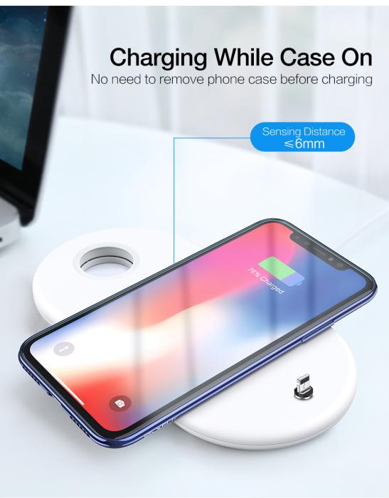 UTGATT5 - Floveme 3 i 1 laddare till Apple Produkter - Vit