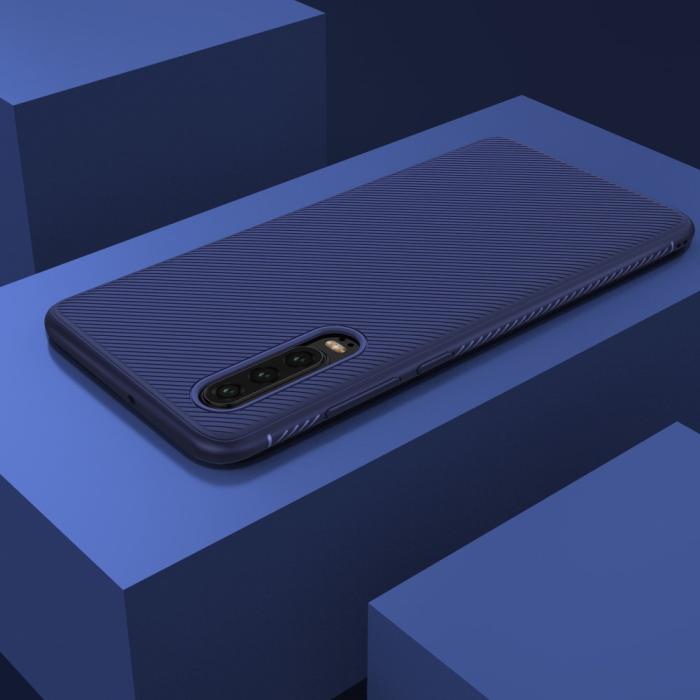 OEM - Twill Texture Flexicase Skal till Huawei P30 - Blå