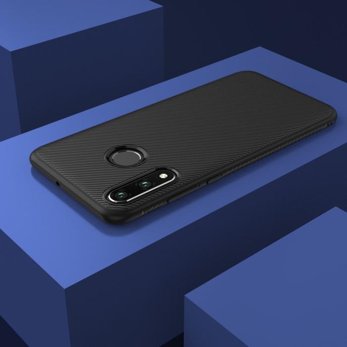 A-One Brand - Twill Texture Flexicase Skal till Huawei P30 Lite - Svart