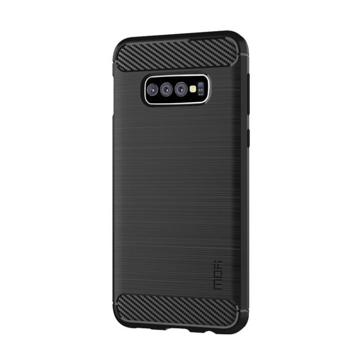 A-One Brand - Carbon Brushed Mobilskal till Samsung Galaxy S10E - Svart