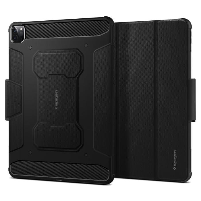 UTGATT - Spigen - Rugged Armor Pro Fodral iPad Pro 12.9 (2021/2022) - Svart