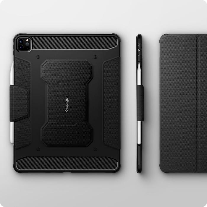UTGATT - Spigen - Rugged Armor Pro Fodral iPad Pro 12.9 (2021/2022) - Svart