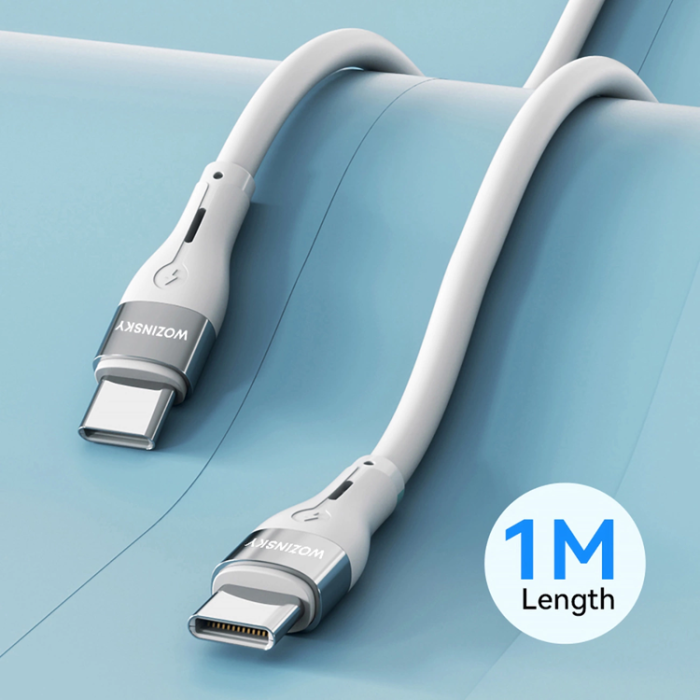 Wozinsky - Wozinsky USB-C till USB-C kabel PD 65W 2m - Vit