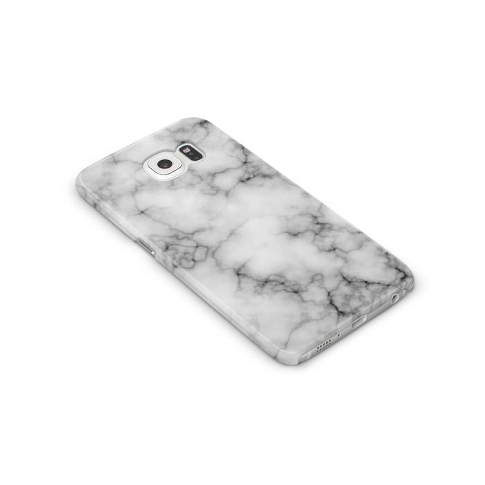 UTGATT5 - Skal till Samsung Galaxy S6 - Marble - Vit/Svart