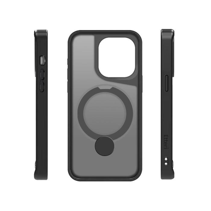 Etteri - Etteri iPhone 14 Pro Mobilskal MagSafe Matt Ring - Svart