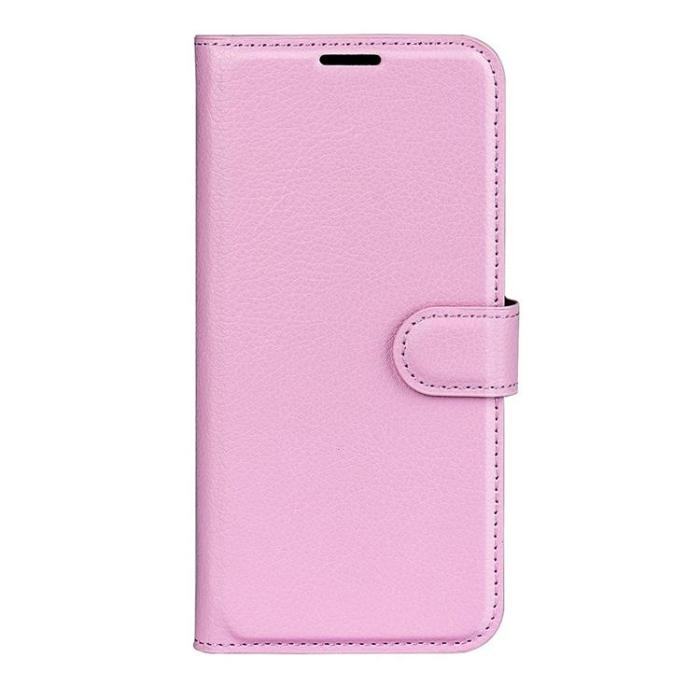 OEM - Litchi Flip iPhone 14 Pro Plånboksfodral - LjusRosa