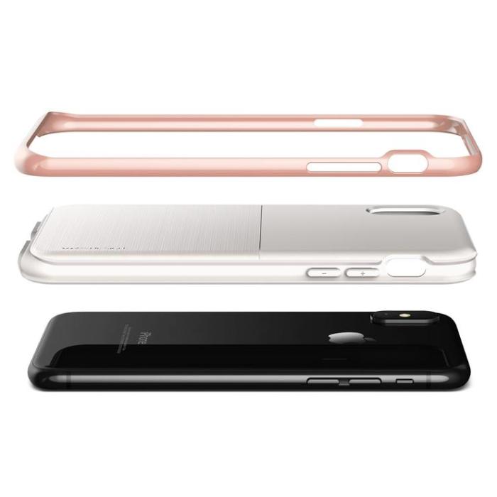 OEM - Verus High Pro Shield Skal till Apple iPhone XS / X (Vit - Rose Gold)