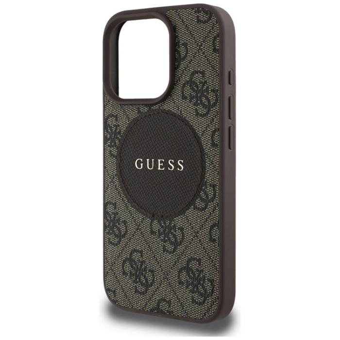 Guess - Guess iPhone 16 Pro Mobilskal MagSafe 4G Circle - Brun