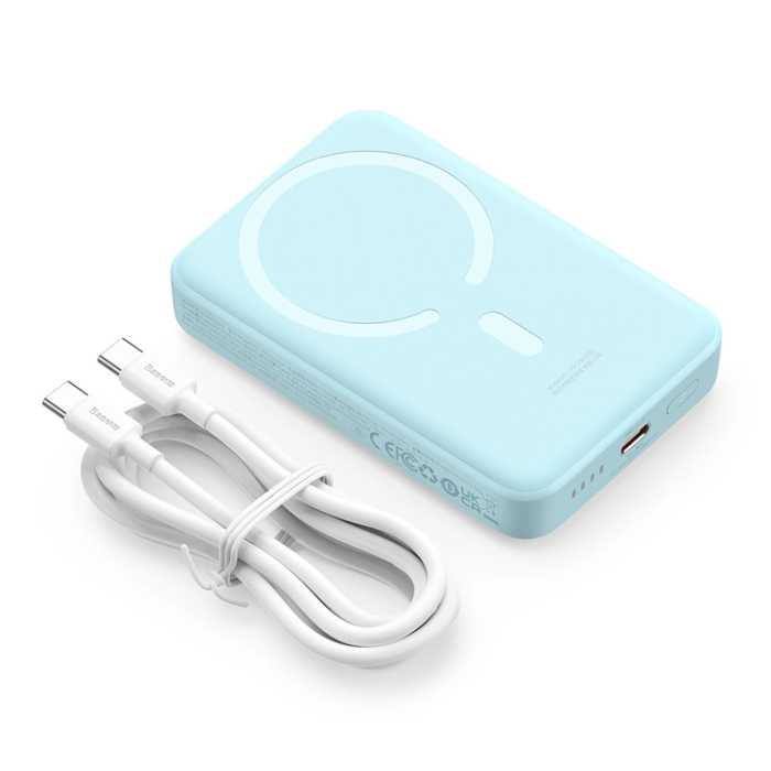 BASEUS - Baseus Mini Magnetisk Trådlös Powerbank 10000mAh 30W - Blå