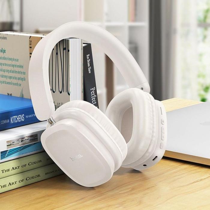 Hoco - Hoco Over-Ear Hörlurar Trådlösa Bluetooth W51 - Milky Vit